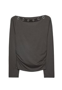 WITH EYELETS  - Maglietta a manica lunga - dark brown