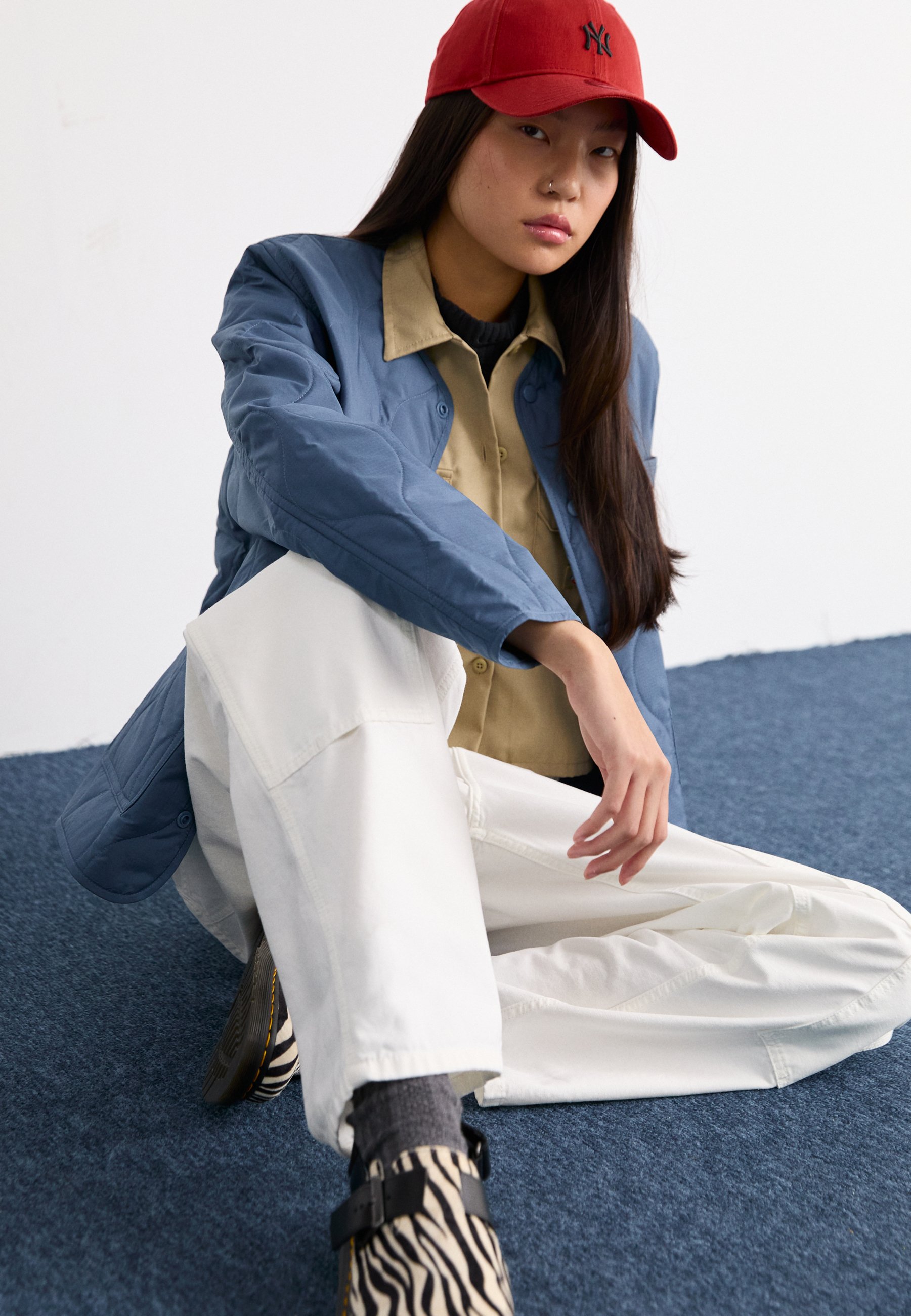 Carhartt WIP BRANDON DOUBLE KNEE PANT - Cargo trousers - off-white