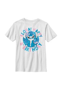 Disney LILO & STITCH STITCH 4TH BIRTHDAY - Camiseta estampada - white