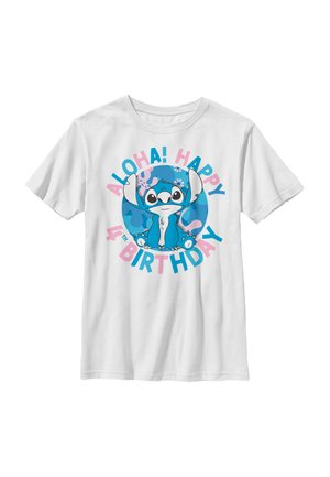 LILO & STITCH STITCH 4TH BIRTHDAY - T-shirt z nadrukiem