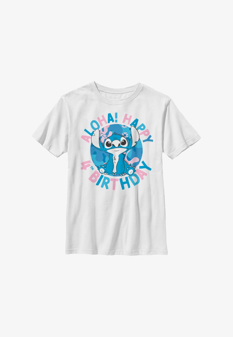 Disney LILO & STITCH STITCH 4TH BIRTHDAY - Camiseta estampada - white