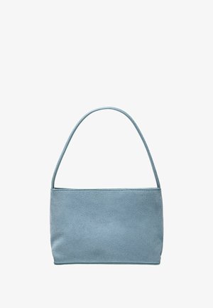 Massimo Dutti, SPLIT SUEDE LEATHER SHOULDER BAG - Håndtasker - light blue