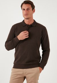 Buratti REGULAR FIT - Hosszú ujjú felső - brown