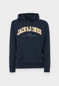 JJECALEB VARSITY HOOD - Hoodie - navy