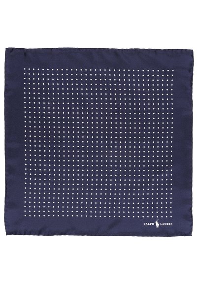 Polo Ralph Lauren POLKA-DOT SILK POCKET SQUARE - Ozdobná vreckovka - navy