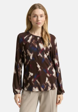 MIT MUSTER - Bluse - brown blurry argyle