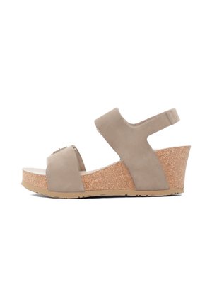 LISSANDRA - Sandali con plateau - beige