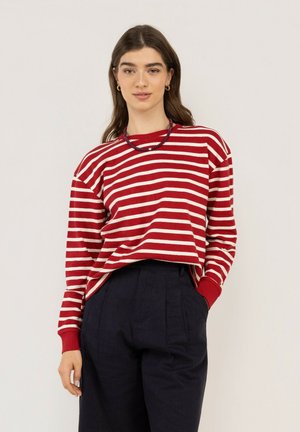El Ganso, SUDADERA CUELLO CAJA RAYAS - Sudadera - rojo