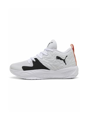 Puma, COURT PRO 3 MID BASKETBALLSCHUHE UNISEX - Chaussures de basket - white- black-melon glow