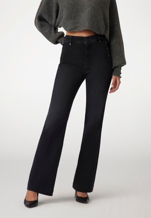 Široké džíny - black