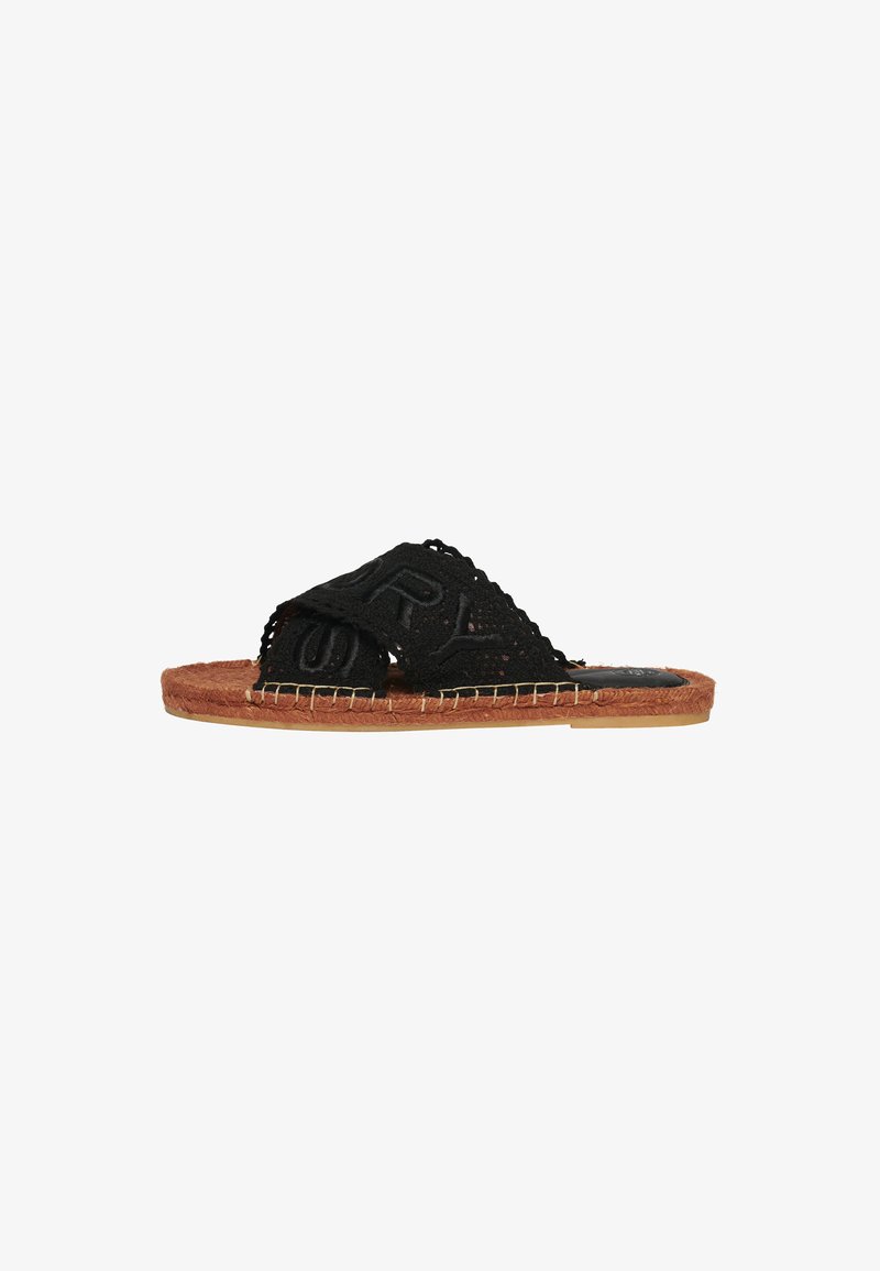 Superdry & Co CROSS STRAP  - Mules - black lace