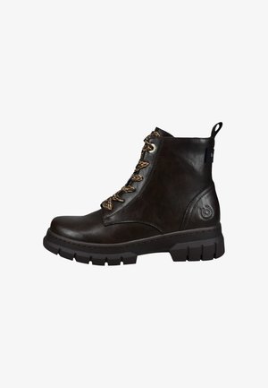 bugatti, BUGATTI SCHNÜRSTIEFEL - Plateaustiefelette - braun