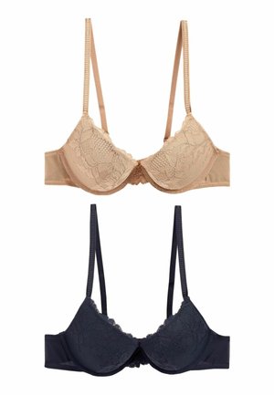 2 PACK - Push up -rintaliivit - neutral navy blue