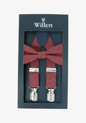 SET UNI MELANGE - Bow tie - rot