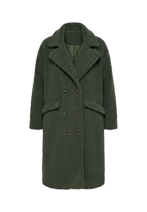 Studio Untold, PLUSH TEDDY FLEECE LAPEL COLLAR COAT - Winter coat - dark olive