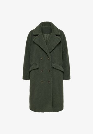 Studio Untold, PLUSH TEDDY FLEECE LAPEL COLLAR COAT - Winter coat - dark olive