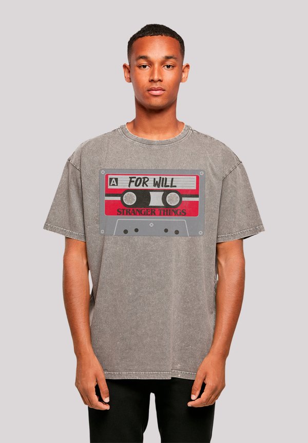 STRANGER THINGS CASSETTE FOR WILL NETFLIX TV SERIES - T-Shirt print - asphalt