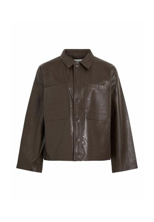 Rouge Edit, OVERSHIRT LEATHER - Kožnata jakna - seal brown