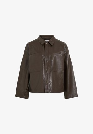 Rouge Edit, OVERSHIRT LEATHER - Kožnata jakna - seal brown