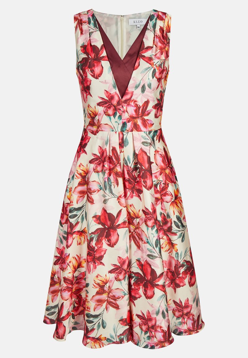 KLEO Cocktailjurk rood KLEO Cocktailjurk rood