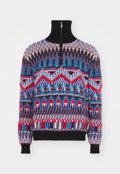 Missoni ROLL NECK - Jumper - blue/black