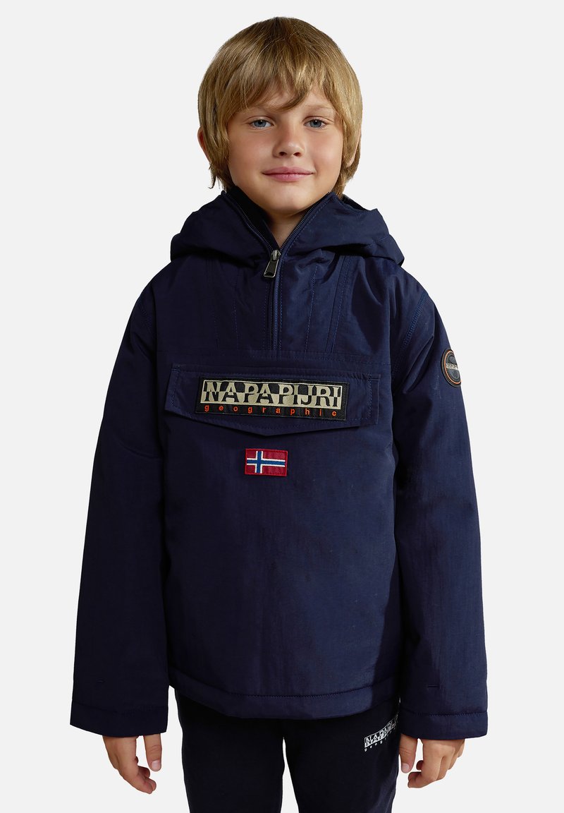 Giubbotto Napapijri Blu Taglia 14 Anni, Manica Lunga, Chiusura