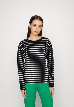 Monki Μπλούζα με μακριά μανίκια -  black/white