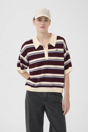 Gestuz TAIA - Polo shirt - aronia/egret/grey blue