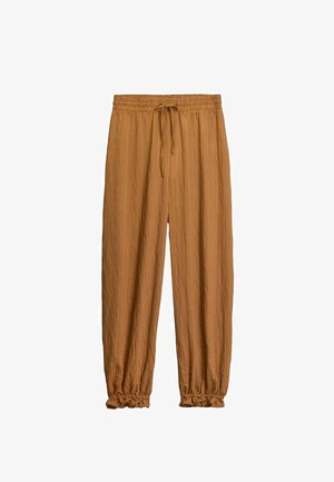 BHOEM, REGULAR FIT - STRIPES FLUID BALLOON TROUSERS . - Pantaloni - caramel brown