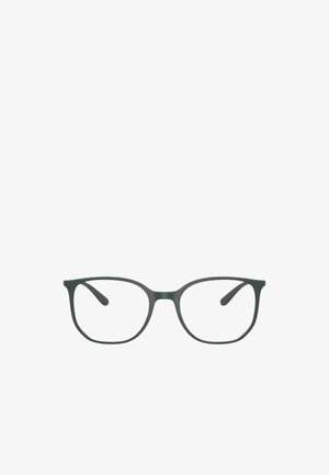 Monture de lunettes rectangulaire noire avec des bords légèrement arrondis et des branches fines, présentée sur un fond blanc uni.