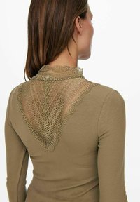 ONLY ONLTILDE HIGH NECK - Tops ar garām piedurknēm - beige  beige