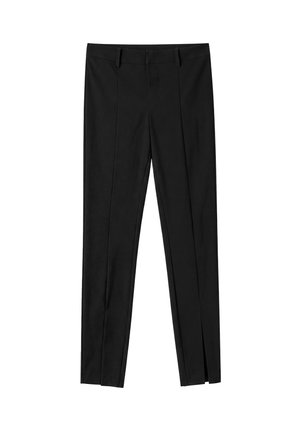 Stradivarius, BENGALINE TROUSERS WITH SPLITS - Bukser - black