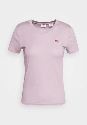 Light purple short-sleeve cotton T-shirt with crew neck and small red Levi's logo on the left chest.
