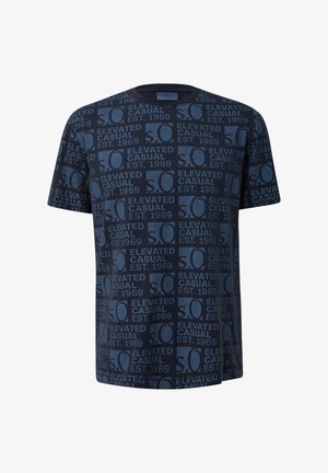 s.Oliver MIT LOGO - T-shirt print - navy