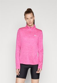 Under Armour - TECH 1/2 ZIP TWIST - Bluză cu mânecă lungă - rebel pink/white Imagine miniatură 1