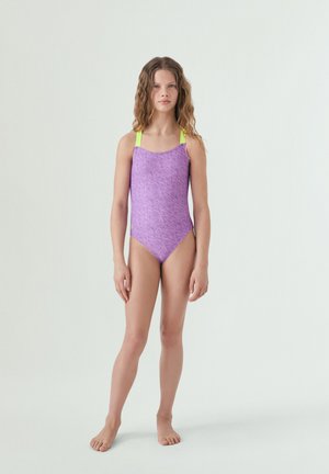 Scalpers, SCALPERS ZEBRA SWIMSUIT GIRLS - Badeanzug - purple