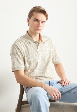 BOSS ALLOVER OCEAN - Polo shirt - natural