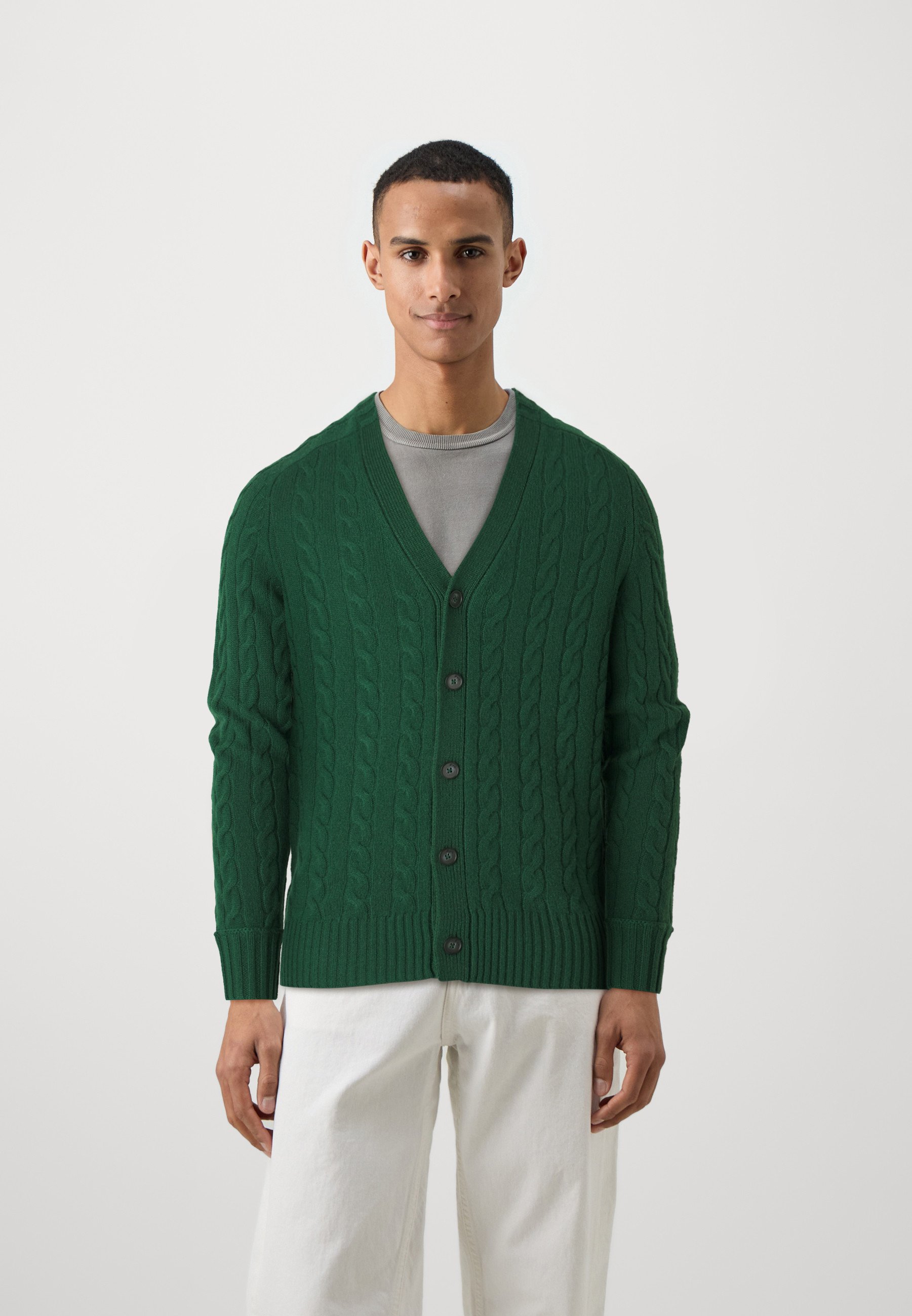 FTC Cashmere CARDIGAN - Cardigan - evergreen/dark green - Zalando.ie