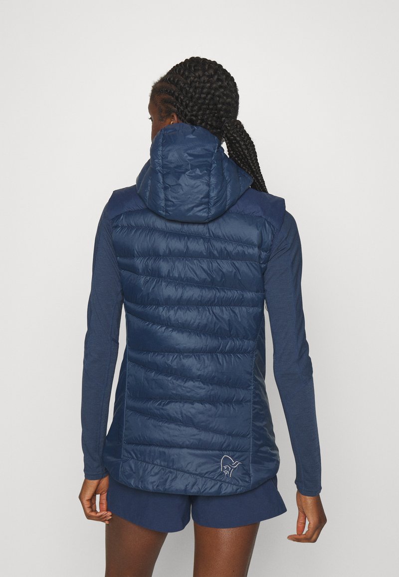 Doudoune NORRONA Falketind Down 750 - Taille M Femme, Légère Et Matelassée - Noir/bleu