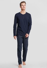 Schiesser SCHLAFHOSE LANG - Bas de pyjama - blue