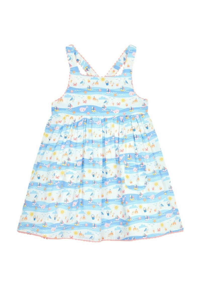JoJo Maman Bébé SEASIDE SCENE CROSS BACK - REGULAR FIT - Nappali ruha - blue seaside scene