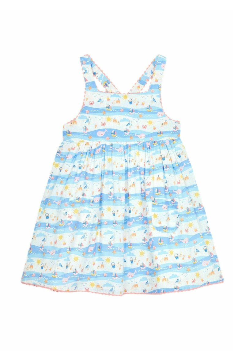 JoJo Maman Bébé - SEASIDE SCENE CROSS BACK - REGULAR FIT - Vestido informal - blue seaside scene, Ampliar