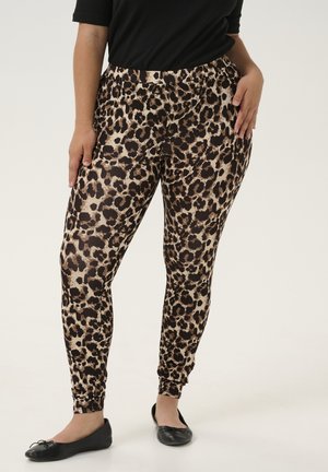 Leggings - Trousers - brown leo print