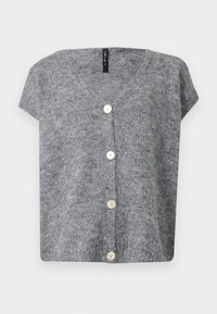 ONLAZU BUTTON V-NECK WAISTCOAT - Γιλέκο - dark grey melange