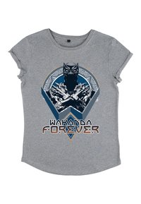 Henry Tiger AVENGERS CLASSIC WAKANDA SHIELD - Triko s potiskem - melange grey