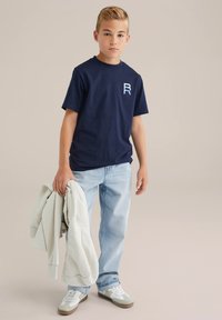WE Fashion BLUE RIDGE - Apdrukāts T-krekls - navy blue