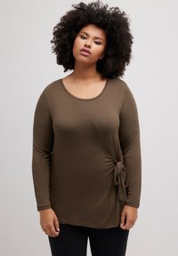 Ulla Popken Maglietta a manica lunga - dark brown