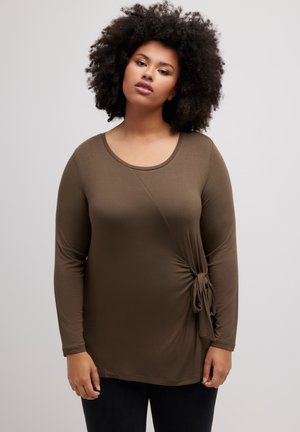 Ulla Popken Maglietta a manica lunga - dark brown