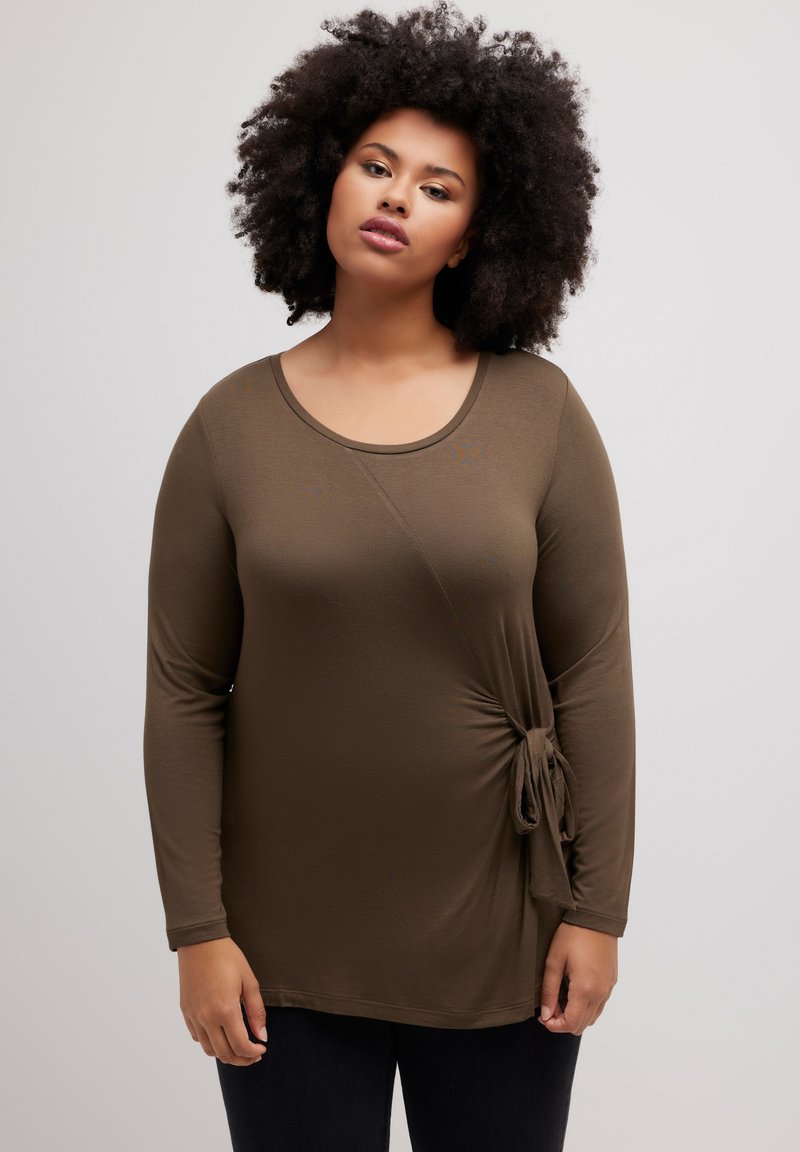 Ulla Popken Maglietta a manica lunga - dark brown