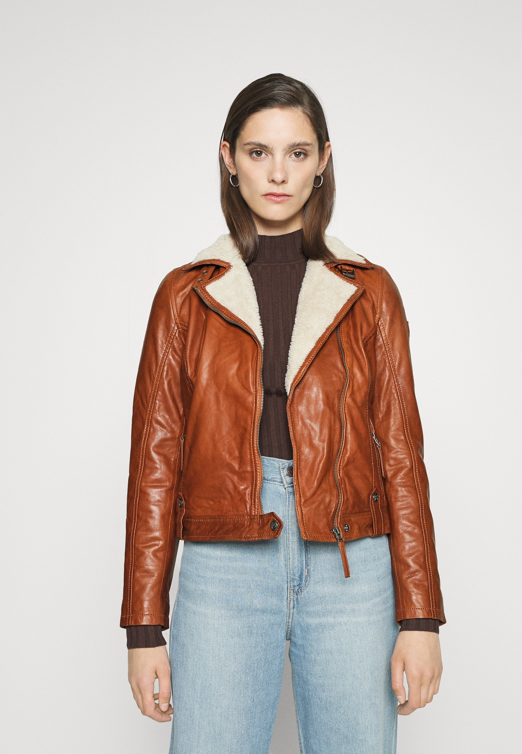 Gipsy Leren jas - cognac - Zalando.nl